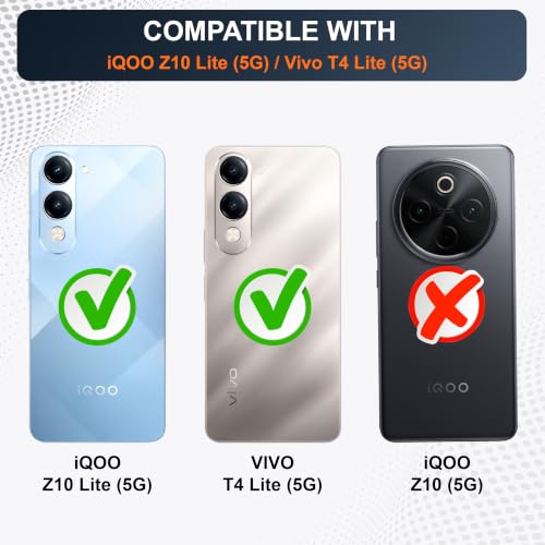 Image of CEDO Cover for iQOO Z10 Lite (5G) / Vivo T4 Lite (5G) | Camera Protection Shockproof Bumper-Edge | 360 Degree Protection Acrylic Crystal Clear TPU+PC | Transparent Back Case Backcover (Transparent)