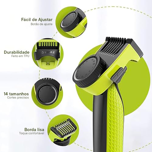 Pente Guia Smart Ajustável Para Philips OneBlade 14 Níveis - Yinke - Aparar e Barbear com Praticidad