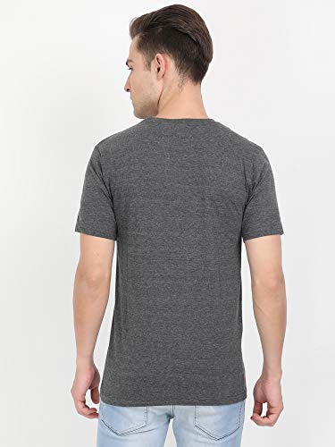 Image of FLEXIMAA Men's Cotton Round Neck Plain Half Sleeve T-Shirt