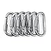 Makhry 6pcs/set Aluminum Carabiner Screw Lock D-ring KeyChain Clip Hook Outdoor Buckle for Camping Hiking Fishing