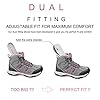 riemot Womens Waterproof Hiking Shoes Lightweight Anti-Slip Trekking Boots Breathable Cushioned Trainers for Running Walking Mountain Trails Outdoor Adventures, Grey, UK 5 #5