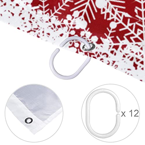 Rideau de douche imperméable Snowy en textile premium 183x183cm