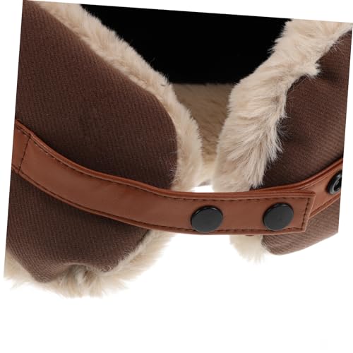 Kisangel Bear Ears Hat Cute Plush Earflaps for Cold Weather Comfortable Fit for Outdoor Activities for Skiing Hiking and Everyday Wear Coffee3