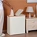 efluky Laundry Hamper with Lid, Double Laundry Hamper with 2 Removable Bags, 2 Section Laundry Basket with Bamboo Handles for Bathroom, Bedroom & Laundry Room, 140L (36.9 Gallon) Beige