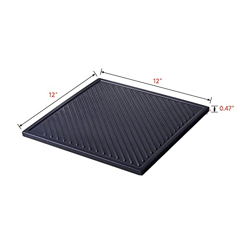 Gyber Pizza Stone For Oven And Grill 12 Inch Square Double Sided Durable Cordierite Cooking Thermal Shock Resistant Baking Stone For Homemade Pizza, Fits In Henson #TOP7