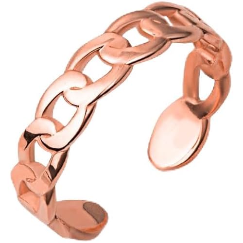 Claddagh Gold 10K and 14K Gold Cuban Chain Link Toe Ring Available in Yellow, Rose and White Gold