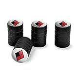 GRAPHICS & MORE Harley Quinn Diamond Logo Tire Rim Wheel Aluminum Valve Stem Caps