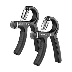 2 Pack Hand Grip Strengthener, 5-60kg Adjustable Hand Gripper Exercisers, Forearm Strengthener, Wrist Streng-thener for Improved Strength & Grip, Athletes and Hands Injury Recovery