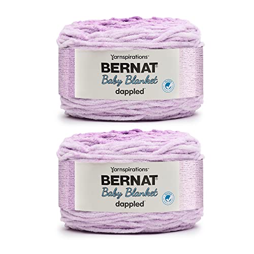 Image of Bernat Baby Blanket Dappled Yarn for Crocheting, Crocus Faerie, 2-Pack