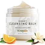 Honeyskin Honey Cleansing Balm Makeup Remover - Face and Eye Makeup Remover for Sensitive Skin Face Wash - Hydrating Facial Cleanser and Gentle to Face Makeup Melting Balm (4oz)