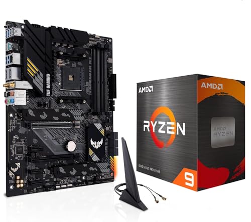 Image of MICRO CENTER AMD Ryzen 9 5900XT Desktop Processor with ASUS TUF Gaming B550-PLUS WiFi II AM4 ATX Gaming Motherboard (DDR4, PCIe 4.0, WiFi 6, 2.5Gb LAN, USB 3.2 Gen 2)