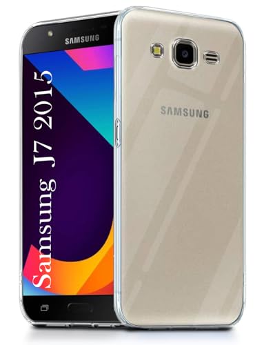 Image of Jkobi Back Cover Case for Samsung Galaxy J7 2015 (Silicone Crystal Clear | Pure Camera Protection | Soft and Flexible for Charger and Headphone sockets | Shockproof Bumpers | Transparent)