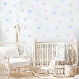 Watercolour Boho Heart Wall Stickers for Kids’ Bedroom - 5 Patterns Available,Boho Wall Decor,Kids R