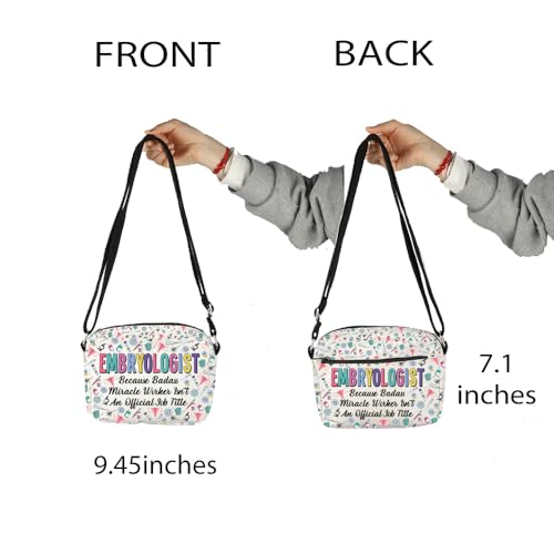 MNIGIU Funny Embryologist Gift Embryology Crossbody Bag for Fertility Specialist IVF Nurse2