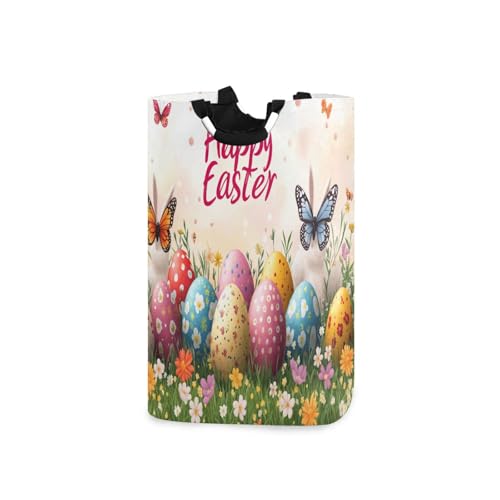 Jihqo Laundry Hamper Basket St Patrick's Clover Pattern Collapsible Nursery Storage Bin Waterproof Clothing Baskets for Home Bedroom Bathroom Washing Room