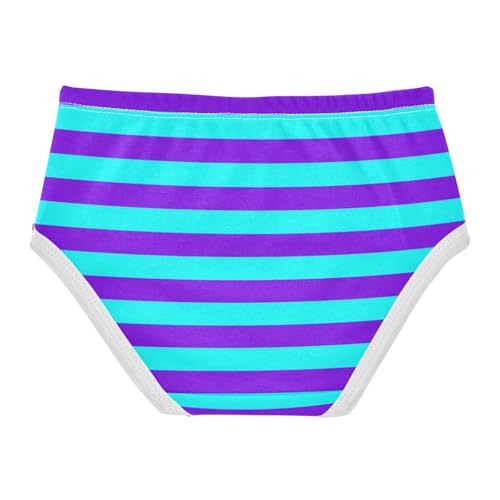 Cyan Purple Stripe Toddler Girls's Underwear 2T2
