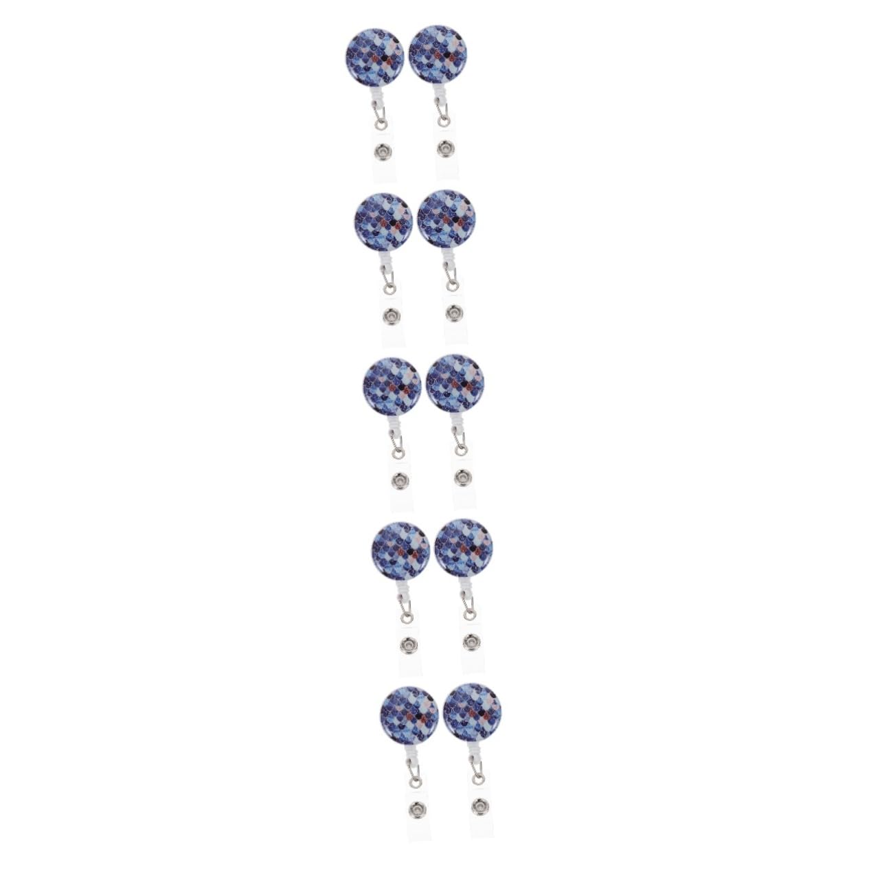 EXCEART 10pezzi Distintivi Retrattabili Glitterati Portabadge Plastica Telescopica Clip Per Badge Adatti Lavoratori Insegnanti Studenti e Volontari