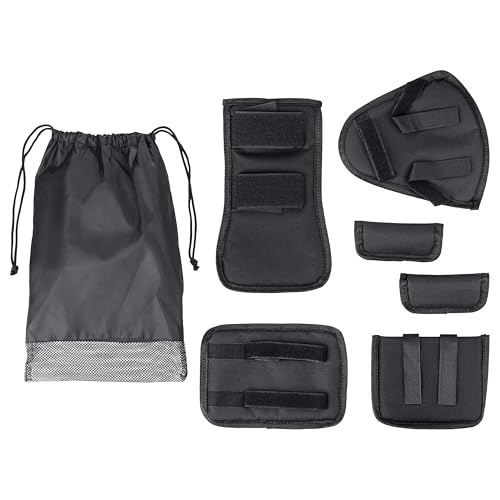 AUTOLIGHT 24 Fahrrad Transportschutz-Set 6-teilig – Rahmenschutz, Kettenschutz, Felgenschutz, Pedal- & Gabelschutz mit Klettverschluss + Aufbewahrungstasche