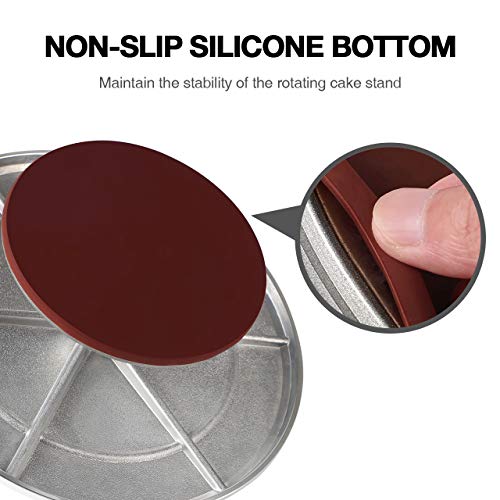 image for Puroma Aluminium Alloy Rotating Cake Turntable 12'' Revolving Cake Sta