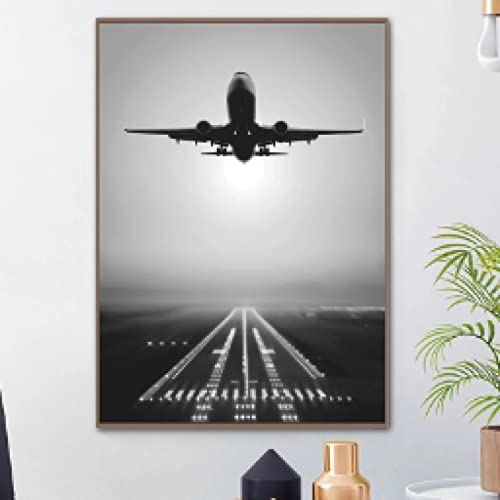 Tableau avion décollage impression sur toile design hôtel - 2