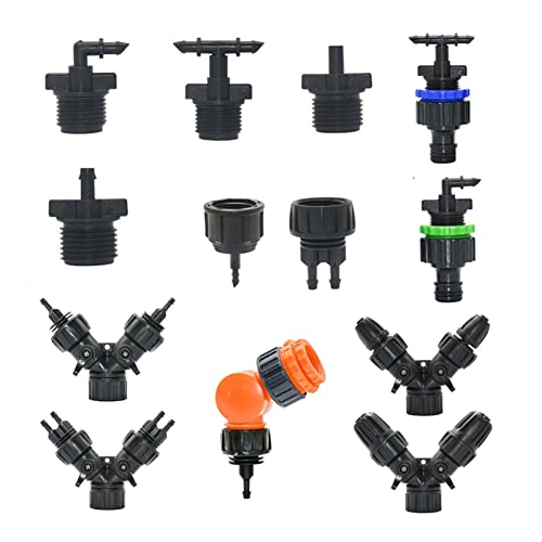 Robinet de jardin jaune multi-sorties 1/2 à 1pouce adaptateur tuyau