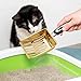 Apidgrowth Stainless Steel Cat Litter Scoop - Metal Medium Cat Litter Scoop - Sturdy Mesh Scooper - Easy to Clean - Suitable for Cat Litter Box - Golden