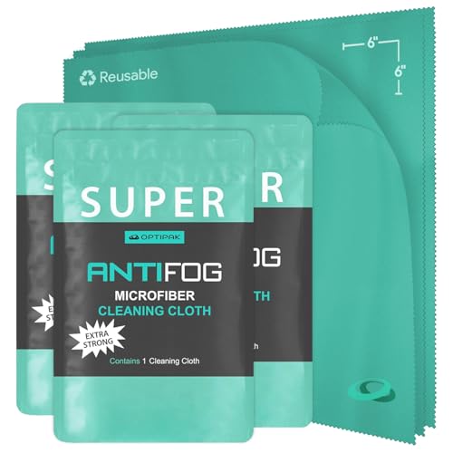 OPTIPAK Anti Fog Microfiber Cleaning Cloth for Glasses | Individually Wrapped...