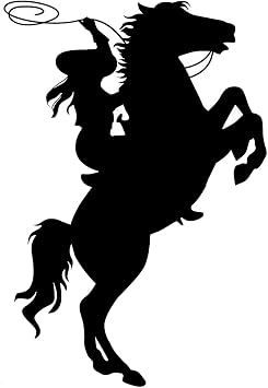 SS11207 Woman on a Horse with Lasso Silhouette Cardboard Cutout Standee Standup