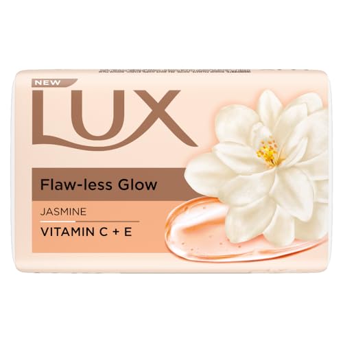 LUX Jasmine & Vitamin E Soap, Bathing Soap With Long Lasting Floral Fragrance, Leaves Skin Glowing, Soft And Moisturized, 150 g (Pack of 3)