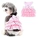 Ranphy Striped Dog Princess Dress for Small Dogs Girls Puppy Clothes with Bowtie Outfit Female Pet Cute Spring Summer Cat Tutu Skirt Yorkie Chihuahua Clothing, Pink, S