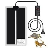 [Imperméable et résistant à l'humidité] : le tapis chauffant pour terrarium est léger et imperméable, et les taches superficielles peuvent être essuyées avec un chiffon humide. Veuillez ne pas mettre le coussin chauffant pour reptile directement dans l'eau pour éviter les incendies causées par un court-circuit. La taille du coussin chauffant reptile est de 28 x 15 cm. Veuillez choisir la bonne taille en fonction de la taille du récipient pour une meilleure utilisation