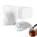 Miorkly Teebeutel Für Losen Tee 100pcs Wiederverwendbare Teefilter Hochtemperaturbeständige Gewürzsäckchen Zum Kochen Einweg Tee Beutel Leer, Geeignet Für Tee, Kaffee Und Gewürze etc(5*7cm)