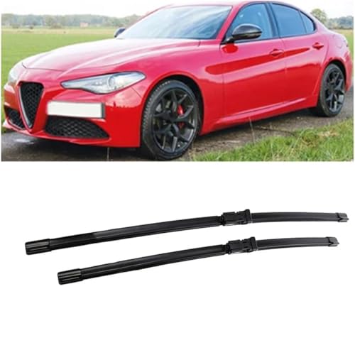 KAES Escobilla Limpiaparabrisas para Alfa Romeo Giulia 952 2015-2019 24''+18'', Rápido de Montar Mejorar la Claridad Parabrisas Lluvia Cepillo