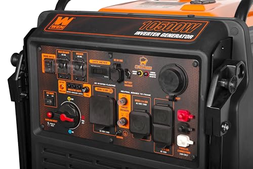 Image of WEN 10,500-Watt 120V /240V Tri-Fuel Inverter Generator with Quiet 457cc Engine, Electric Start, Wheel Kit, and CO Watchdog, Gas, Propane, and Natural Gas Powered (TF1050iX)