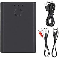 ASHATA Transmisor Receptor Bluetooth Transmisor 2in1 TX7 Negro Receptor Bluetooth Adaptador de Audio de Audio de 3.5 mm para TV Car Home Entertainment