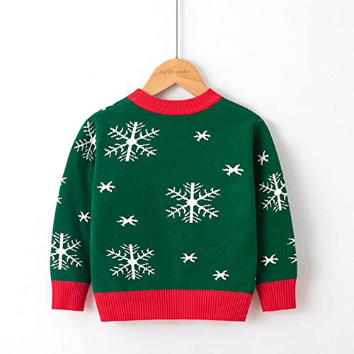 Toddler Boys Girls Christmas Deer Prints Sweater Long Sleeve Warm Knitted Pullover Knitwear Toddler Sweatshirt2