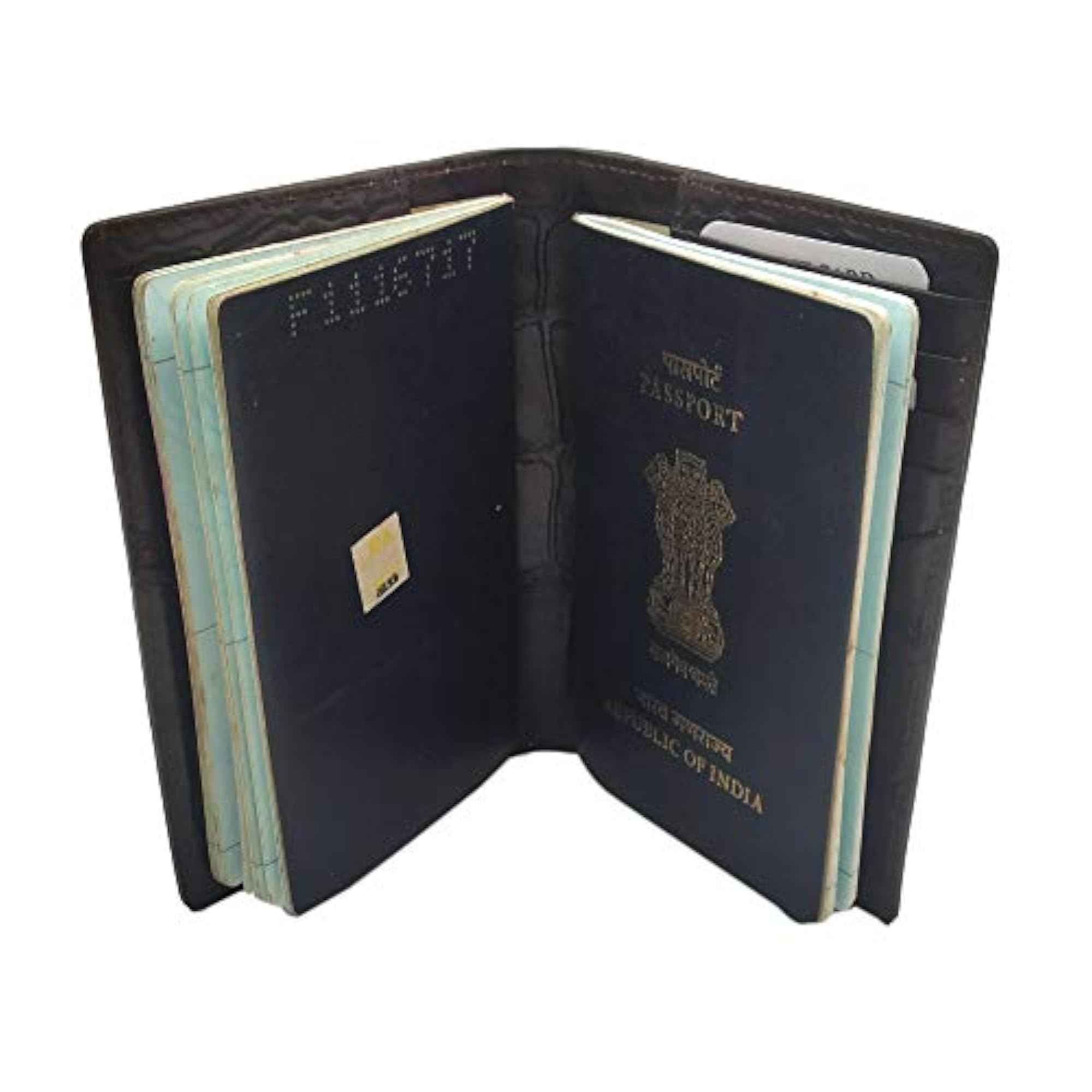Genuine Textured Leather Unisex Passport Holder, Stylish