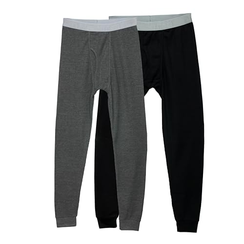 Thermal Underwear Pants for Men Long Johns Cotton Blend Base Layer Waffle Knit Bottoms Classic Cold Weather2