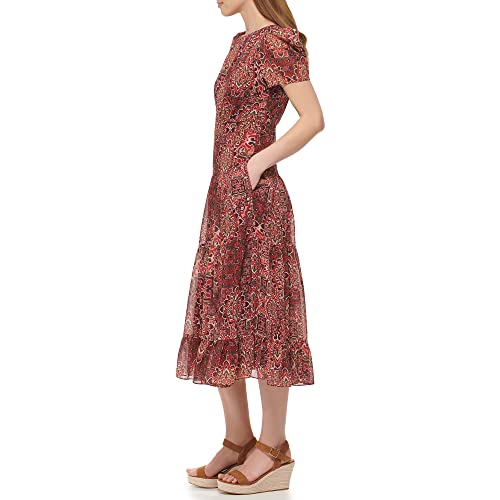 Image of Vince Camuto Women's Casual Tiered Skirt Printed Dress