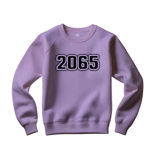[CITY POSTERS PLUS] 2065 Year Unisex Sweatshirt (Iris Lavender, M)