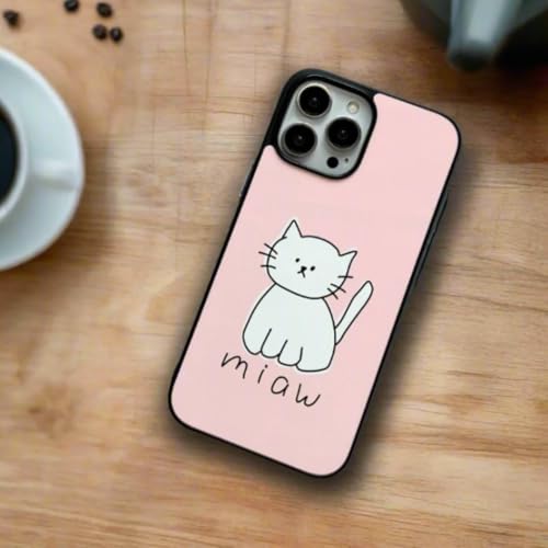 Image of PEEPERLY Back Cover Case for iPhone 13 Pro Max Scratch Resistant Anti-Slip TPU Shockproof Protective Durable Cuddly Feline Cat Design Case for Girls & Women