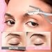 Nogeqi Eyebrow Scissors with Comb Detachable, Stainless Steel Eyebrow Trimmer Scissors for Women Men Beauty Accessories, With 1 Brush