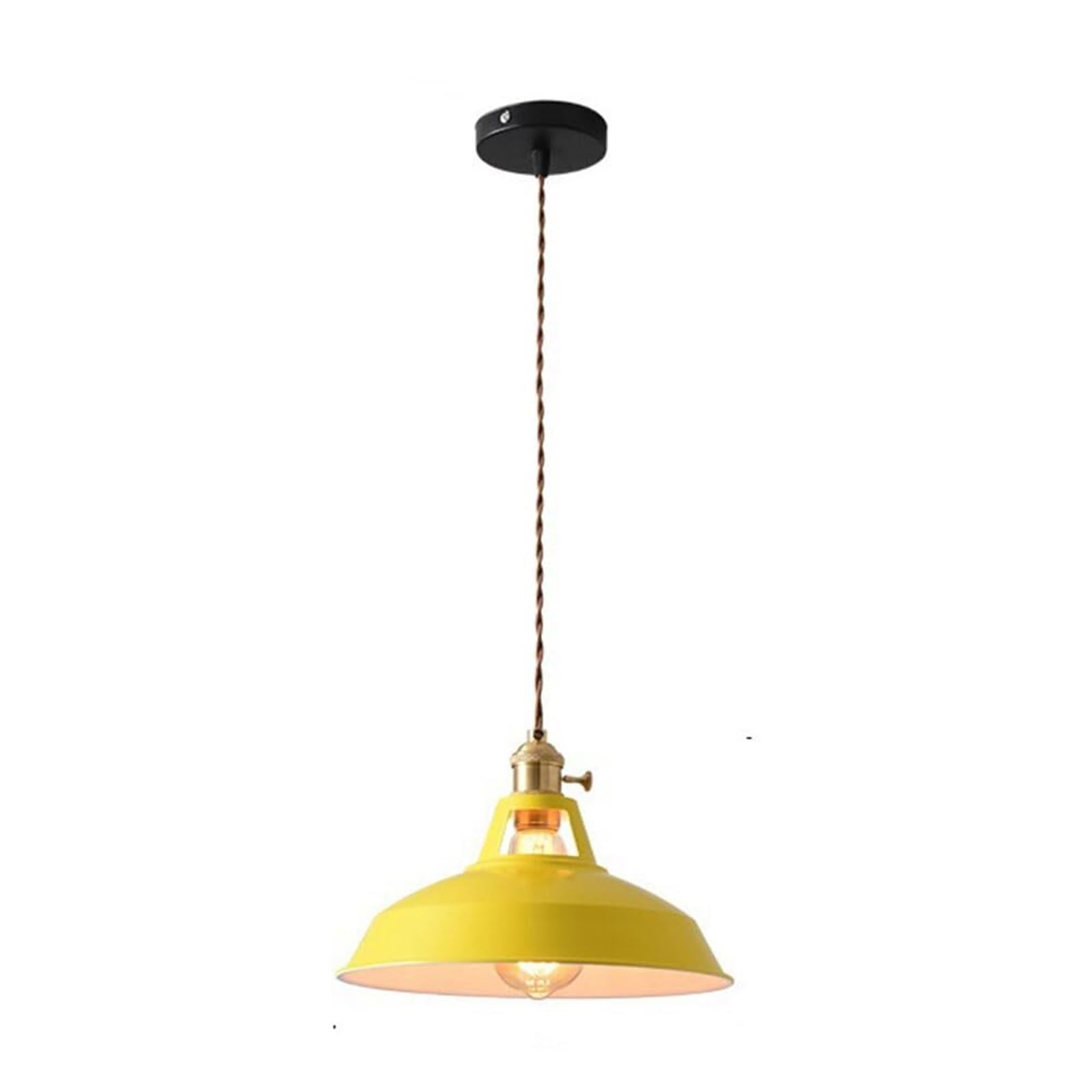 SYAXVOM Fashion Chandeliers Ceiling Lighting Fixture – Modern Style Pendant Light, Simple Hanging for Living Room, Dining Loft, and Kitchen(Yellow)