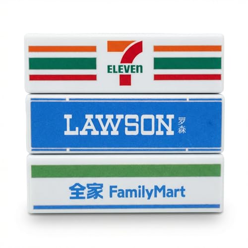 LED Light-Up Japanese Mini Convienience Store Magnet Konbini – USB-C Rechargeable Collectible Series (All Designs, 3-Pack)