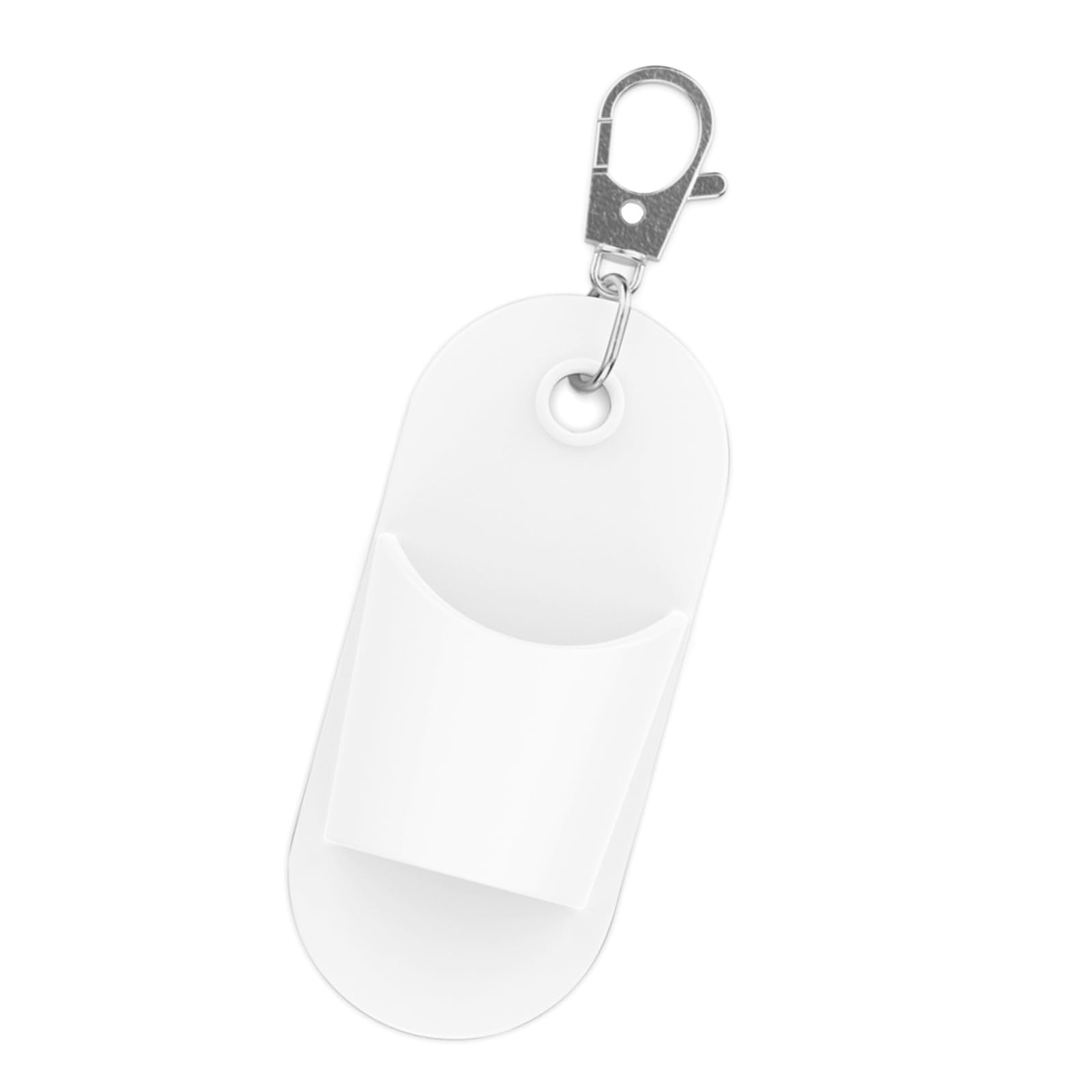 Buxuaaaa White Silicone Pen Holder Clip On Pens For Badge Reel Pen Holder For Lanyard, Clip With Lobster Clasp Badge Reel Accessory Pencil For Or Neck Lanyard