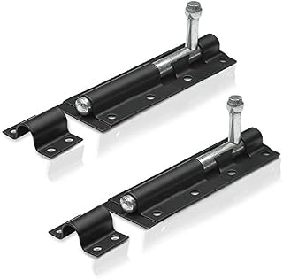 XFORT® 2 Pack Heavy Duty Tower Bolt Black 200mm (8"), Door Lock Bolt, Strong Black Coated Door Barrel Bolt, Durable Slide Bolt for Increasing Security on Garden Gates & Shed Doors.
