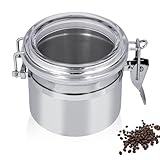 Bote de café, acero inoxidable cocina tarro de almacenamiento de alimentos pequeños bote de almacenamiento de té bote de especias de almacenamiento para la cocina
