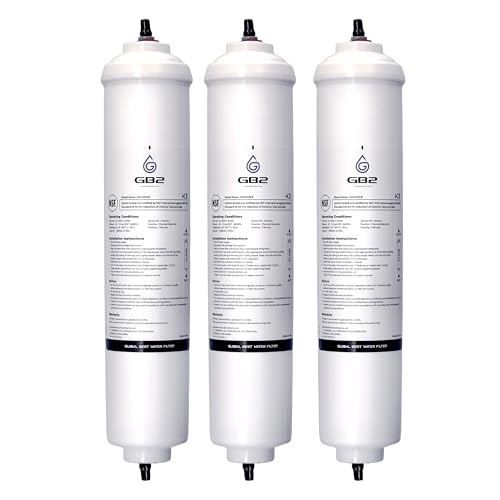GB2 – K3 Refrigerator Water Filter, Compatible with Samsung DA29-10105J, GE GXRTDR, Whirlpool WHKF-IMTO (Pack of 3)