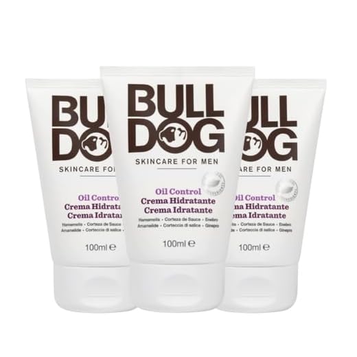 BULLDOG Pack de 3 Cremas Hidratantes Anti-Grasa para Hombres, 3 x 100 ml