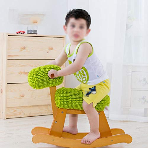 YWSZJ Massivholz Kinder Schaukelpferd Trojaner Kinder Schaukelpferd Spielzeug Schaukelstuhl Geschenk – Bild 5